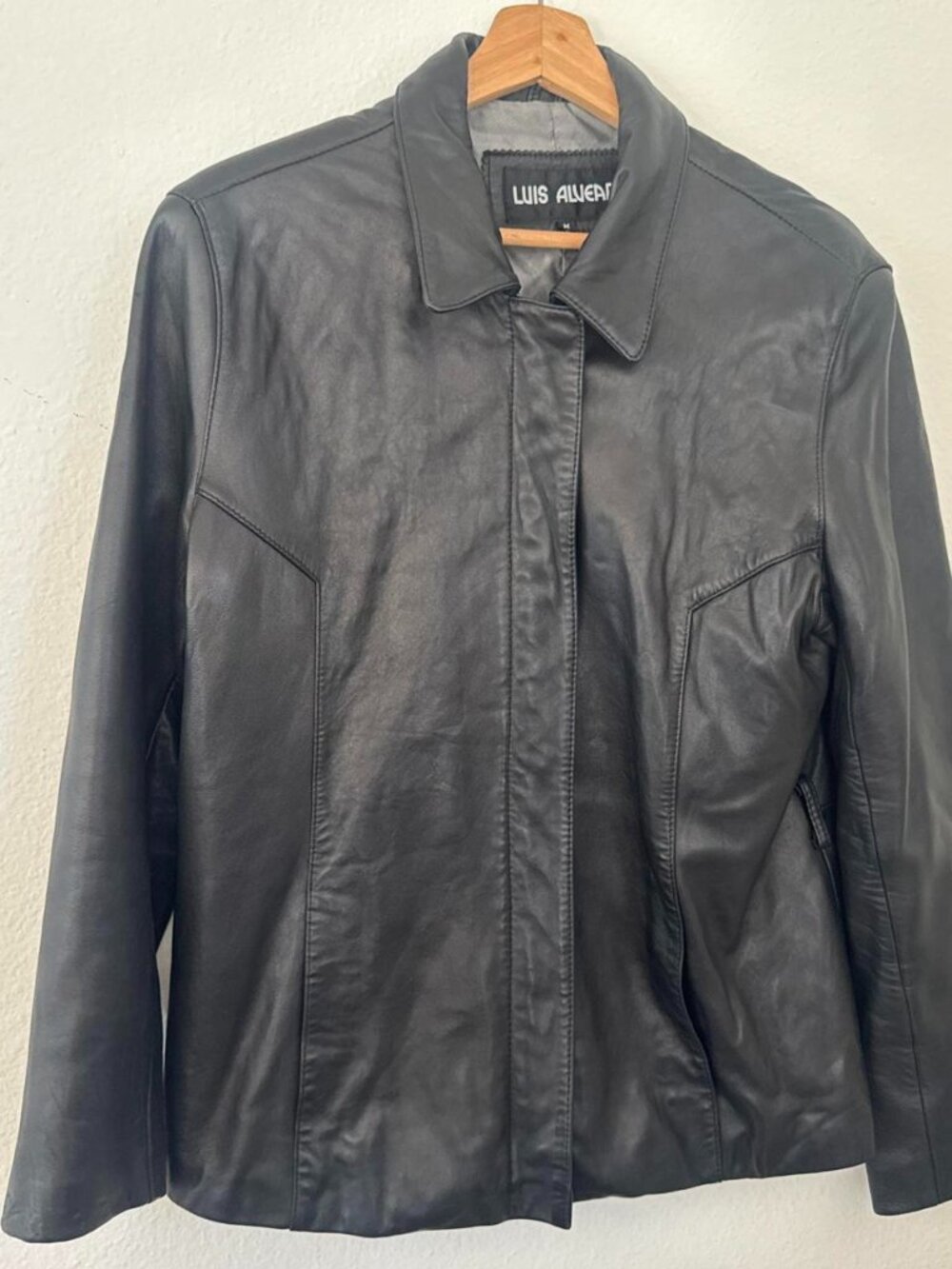 Vintage Luis Alvear Black Leather Jacket